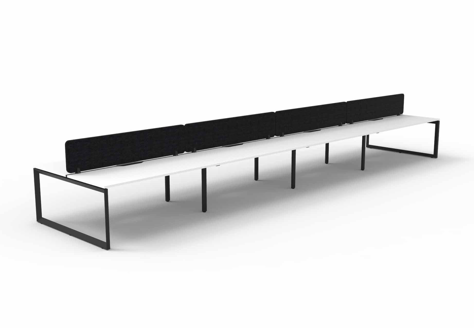 Loop 8 Person Double Sided Workstation - with Eco Screen